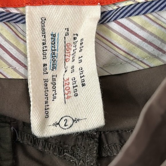 Cartonnier Anthropologie Olive Green Paperbag Tie Waist Cotton Pants size 2 - Picture 7 of 11